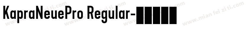 KapraNeuePro Regular字体转换